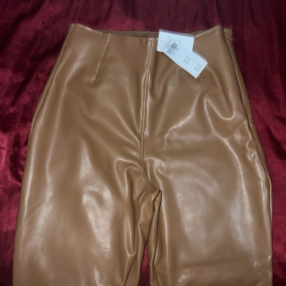 Brown vegan leather leggings NWT - Picture 2 of 4